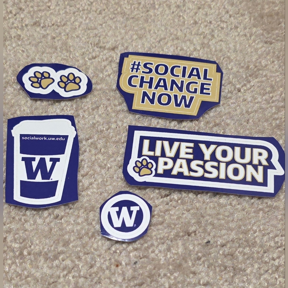 FREE w/ 2+ ITEMS | University Of Washington Social Work Social Change Stickers